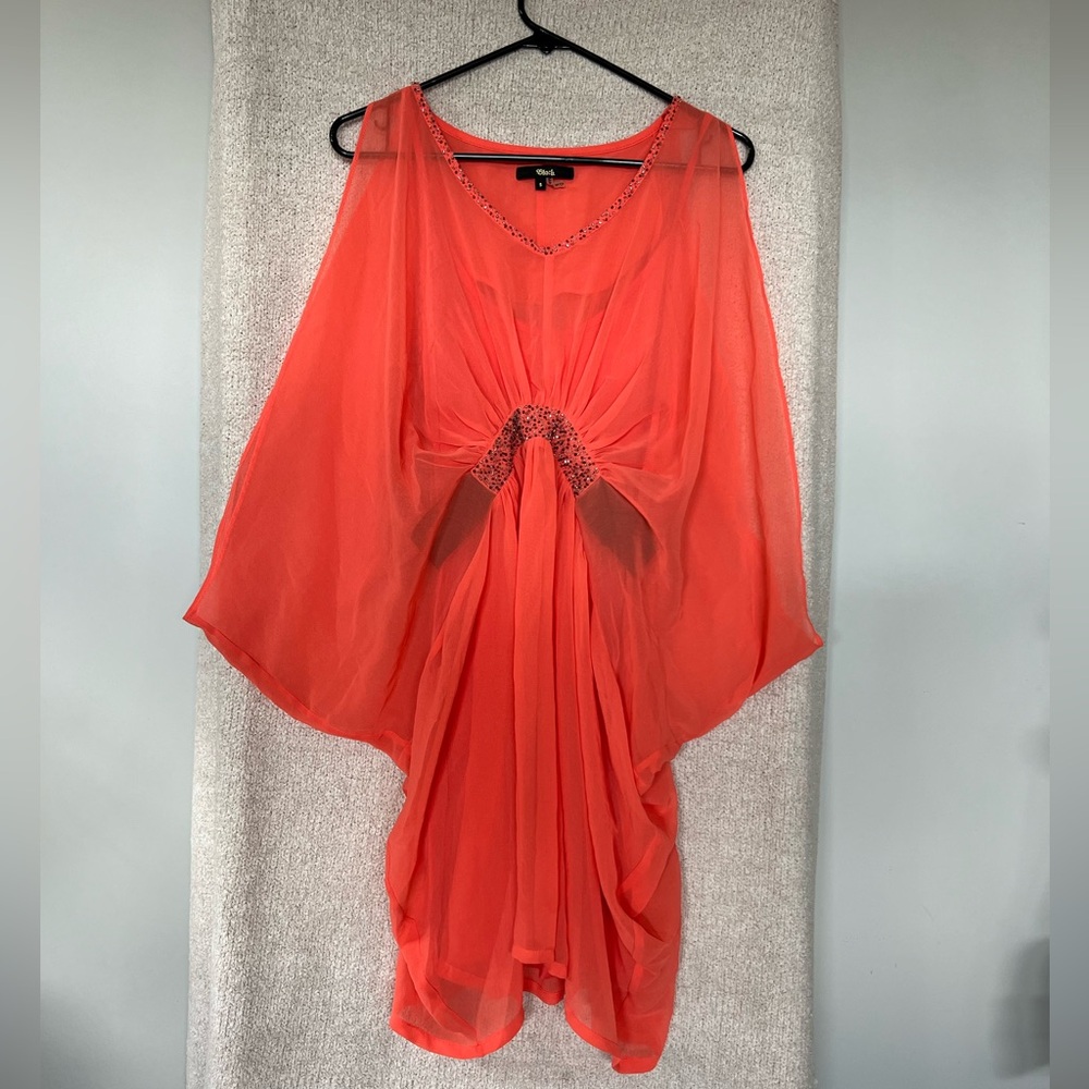 Beaded Orange Dress